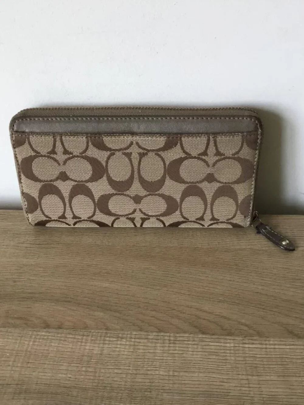 Coach signature zip