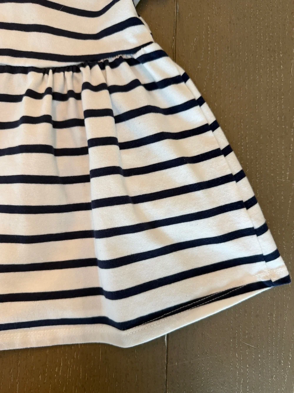 Sperry Baby Girls’ Short-Sleeve Nautical Navy Stripe Sailor Dress • Size 12M