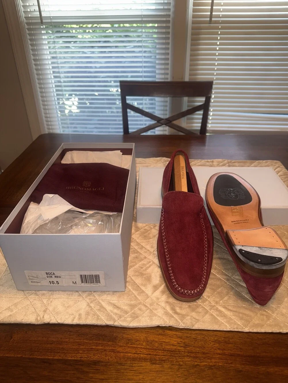 Light Pink Men's Brogue Derby Shoes