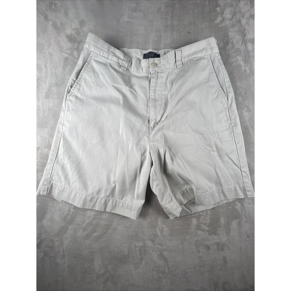 POLO RALPH LAUREN REGULAR FIT PHILLIP SHORTS 100% COTTON LIGHT‎ KHAKISz 34