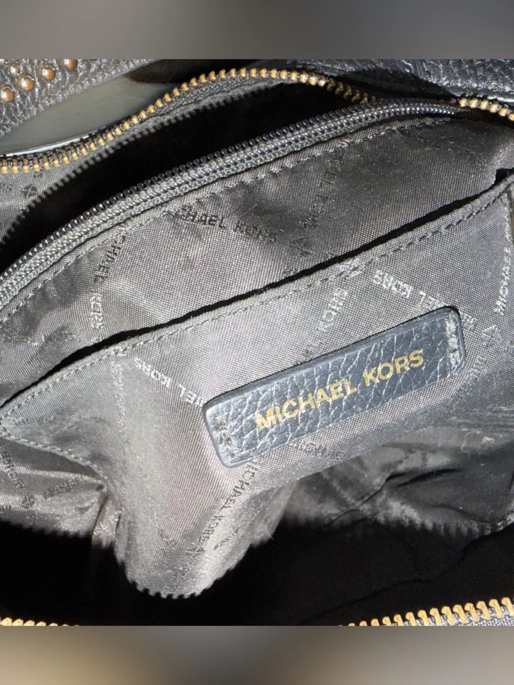 Michael Kors closure exterior leather