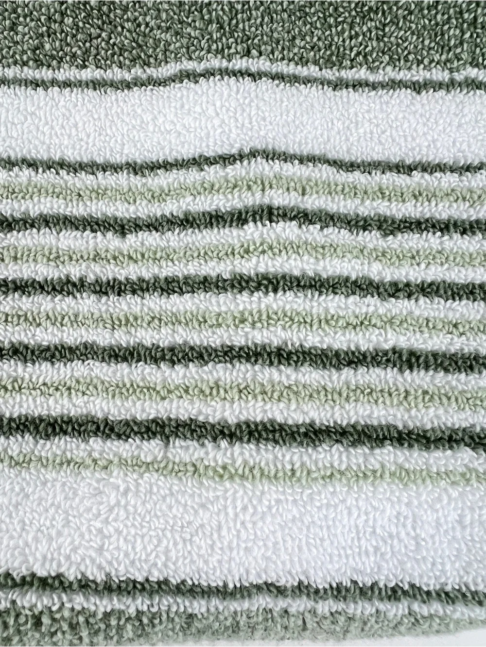 Tommy Bahama Bath Towels Riviera Sage Green White Striped Soft Cotton 2 Pc NEW