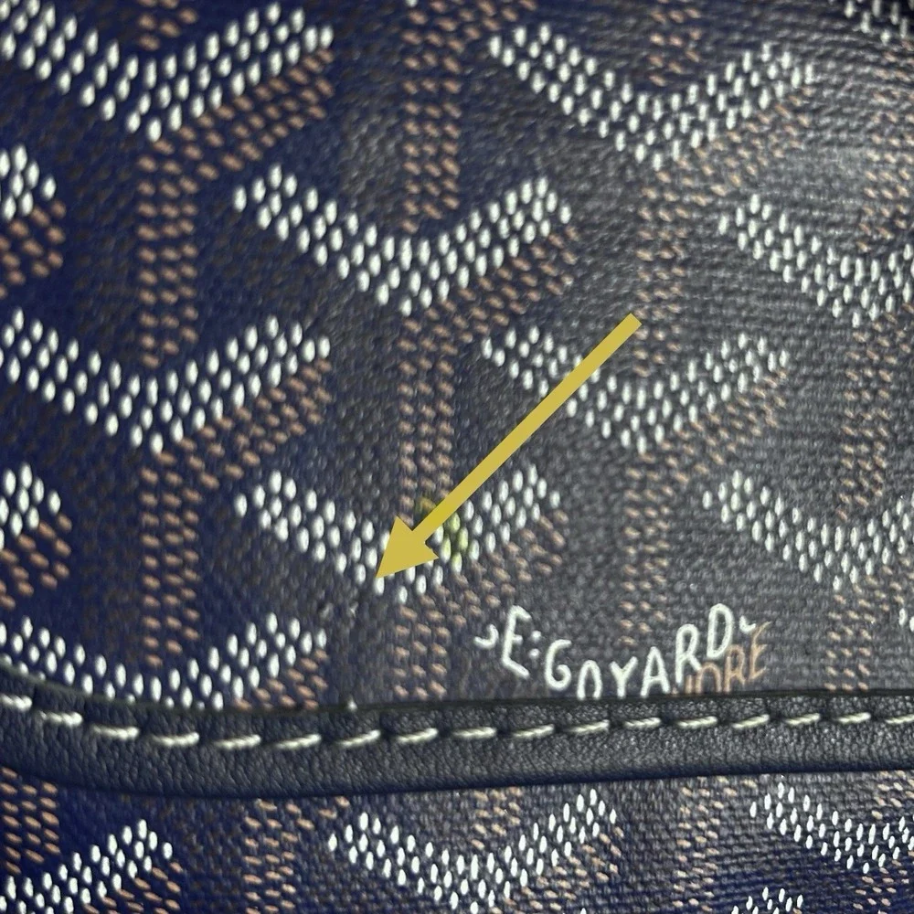 GOYARD Paris Navy Blue Goyardine Flap Pouch (for Tote) Made in France - No Strap