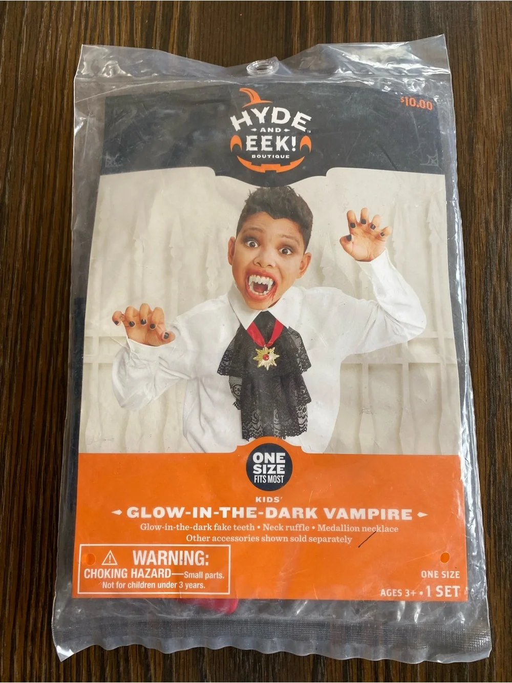 New Hyde & Eek! Kids Halloween Glow in the Dark Vampire Costume
