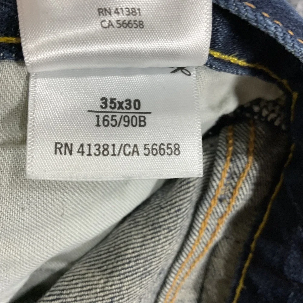 Polo Ralph Lauren Varick Slim Straight Jeans Mens 35x30 Dark Wash Stretch Denim
