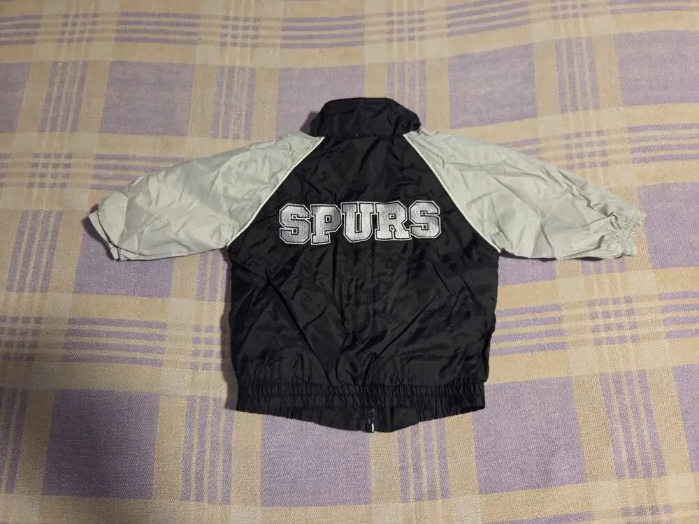 Vintage San Antonio Spurs Jacket Youth Kids Black NBA Basketball 3 - 6 Months