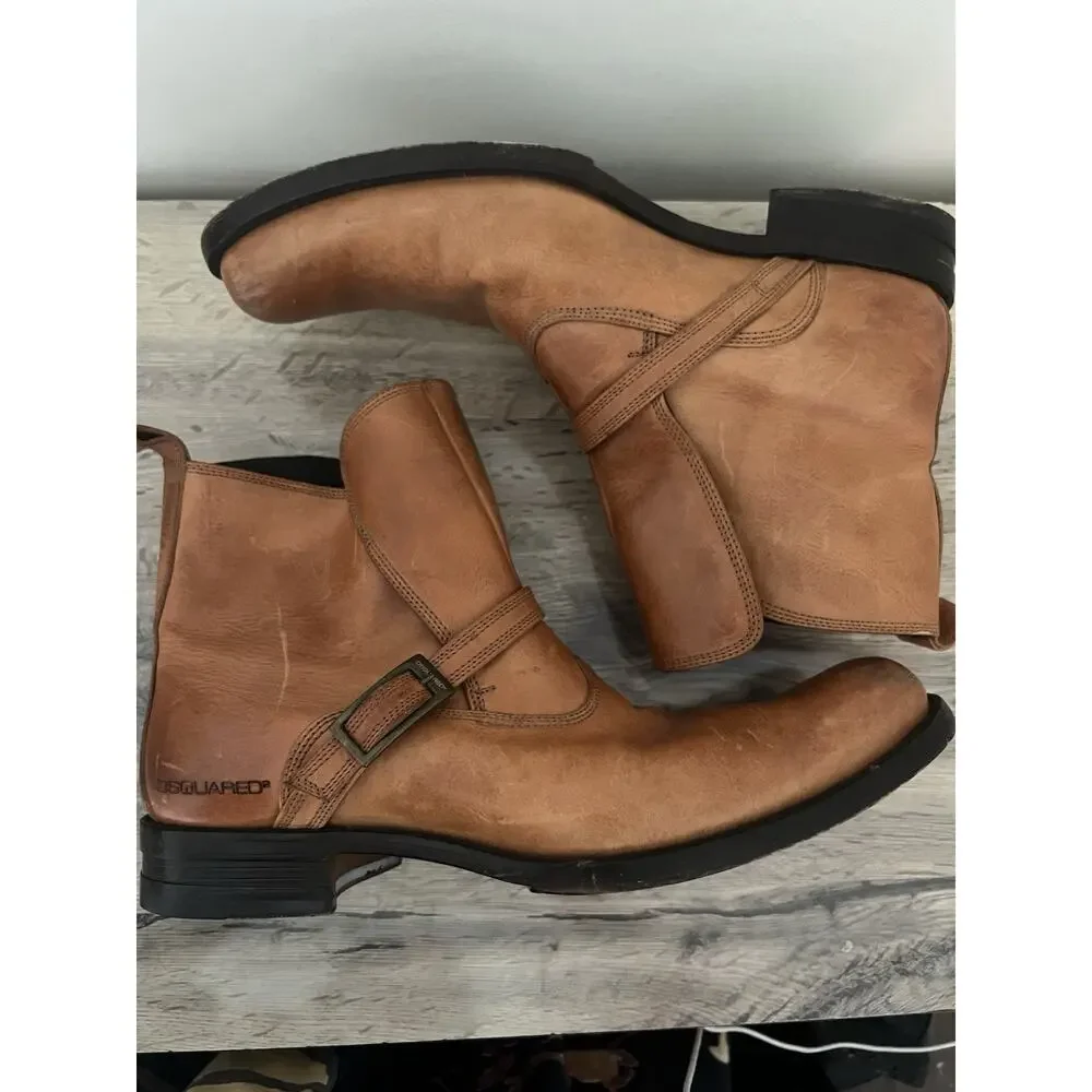 DSQUARED2 brown leather