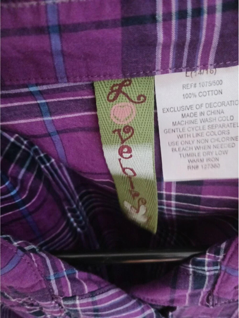 Wonder Kids  Girls purple plaid dress  Y Large 14-16