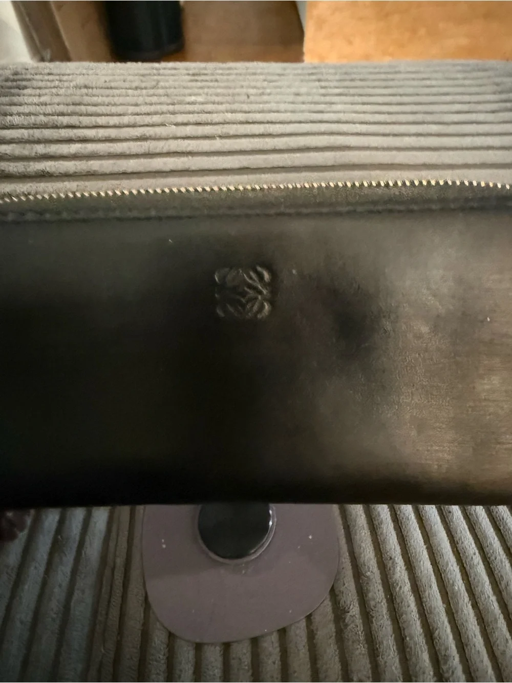 Loewe Vintage  Authentic 2012 Black Leather long Zip Wallet