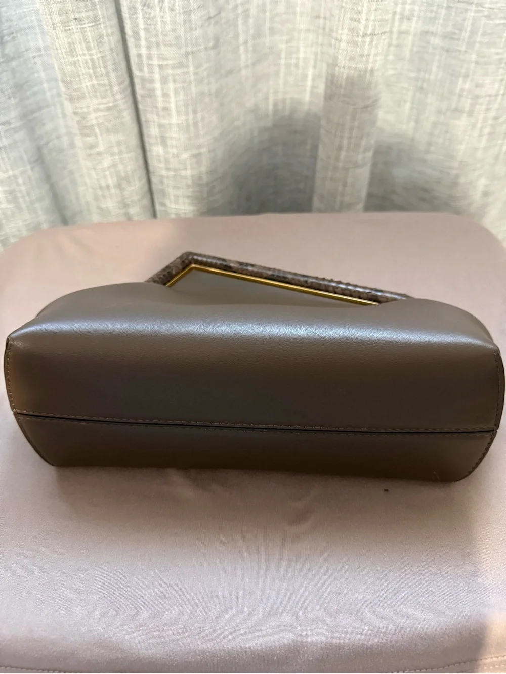 Fendi small first Shoulder bag Pithon leather brown
