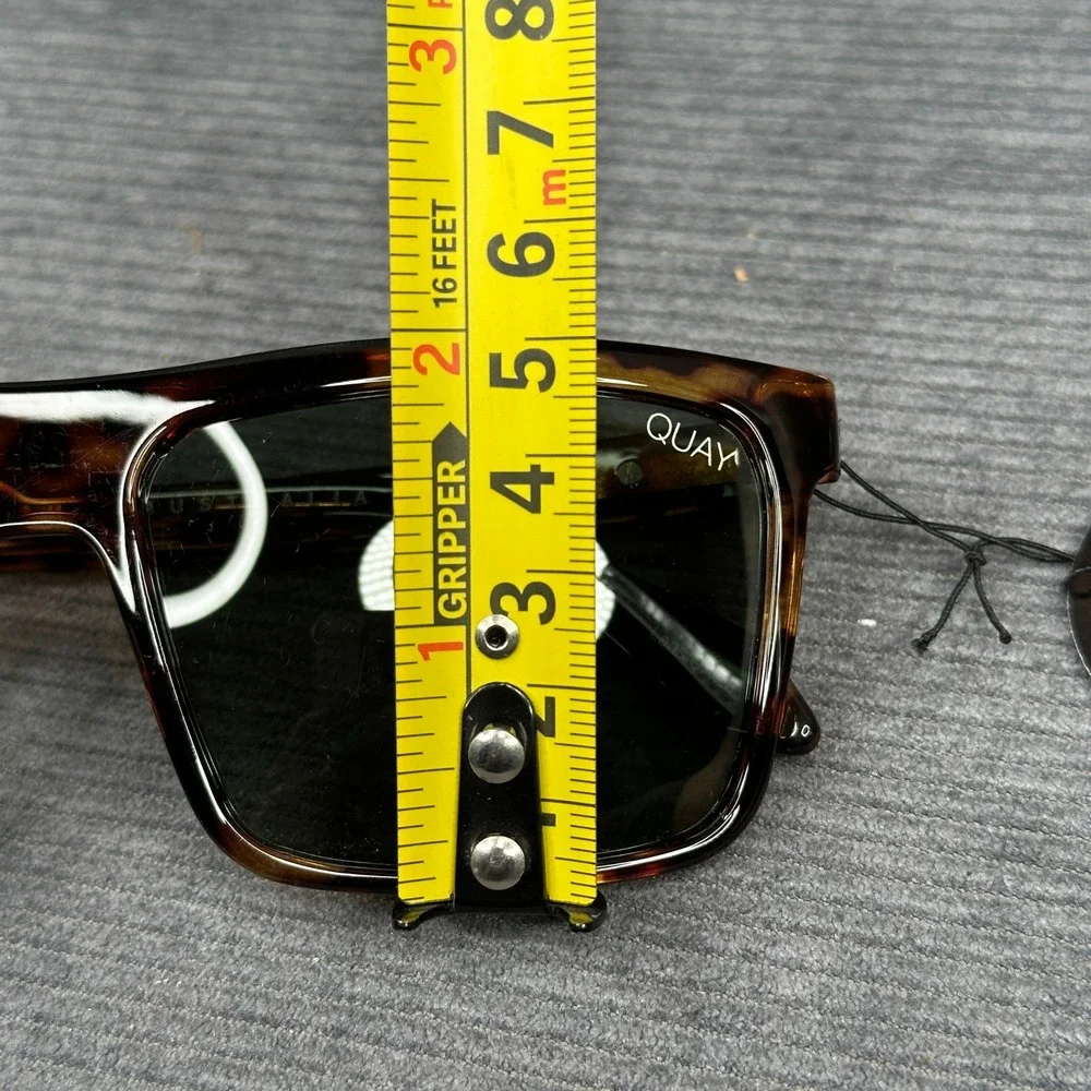 Quay Australia Let It Run Polarized Sunglasses Tortoise Square Frame NEW