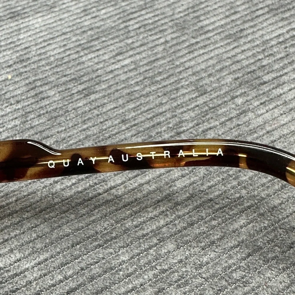 Quay Australia Let It Run Polarized Sunglasses Tortoise Square Frame NEW