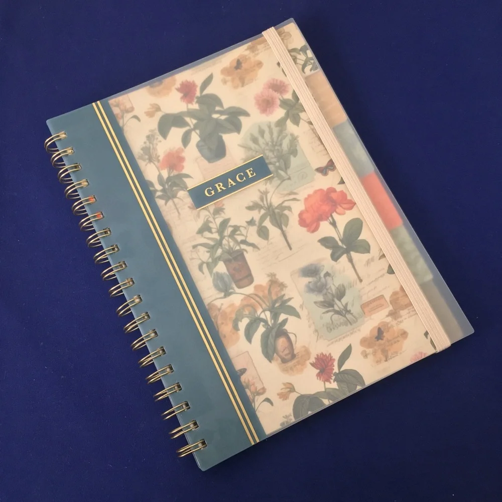 Vintage Style Floral Notebook