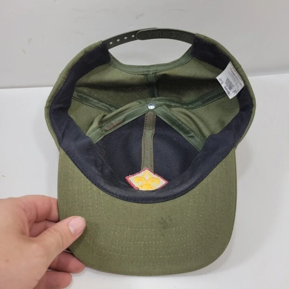 Boy Scouts of America Hat Cap Red Green Snapback Vintage 1980s/90s  Made In USA