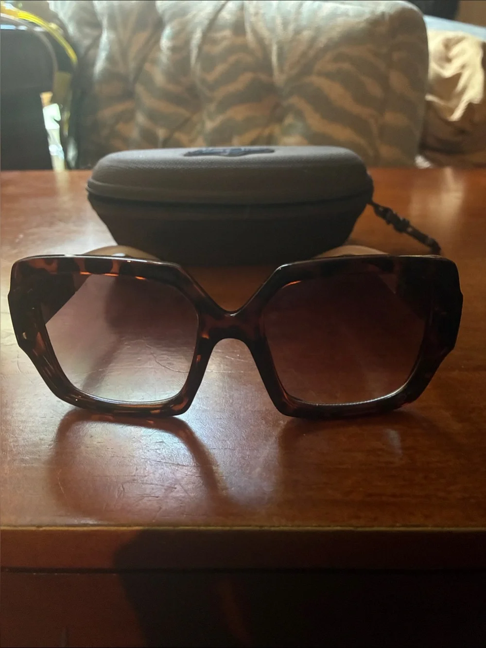 Maui Jim Tortoiseshell Oversized Sunglasses with Brown Gradient Lenses