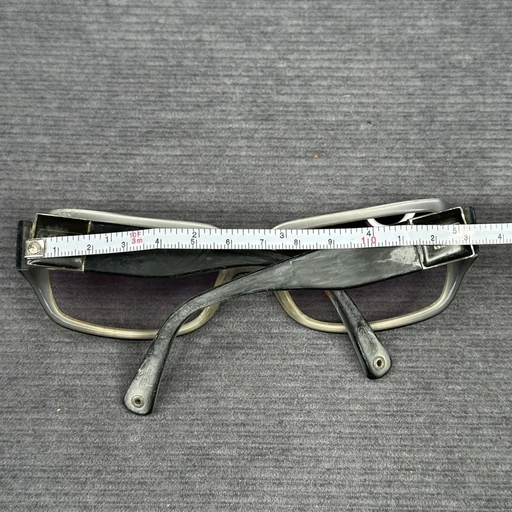 Coach Y2K Sunglasses Black Rectangular Frame Gradient Purple Lens Monogram Logo