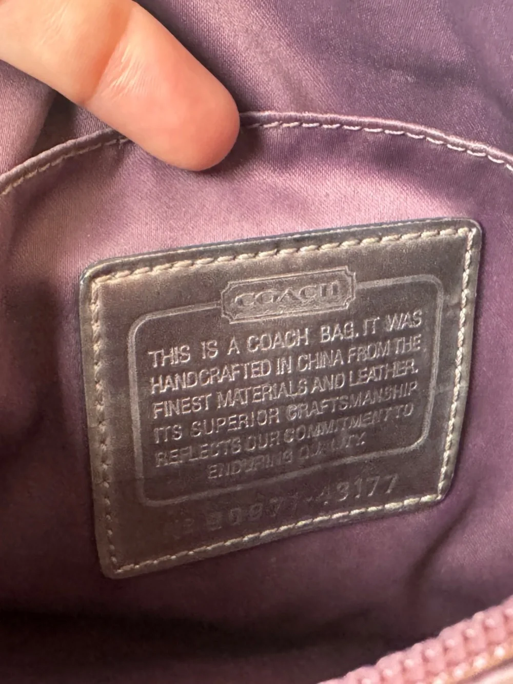 Coach purple satin