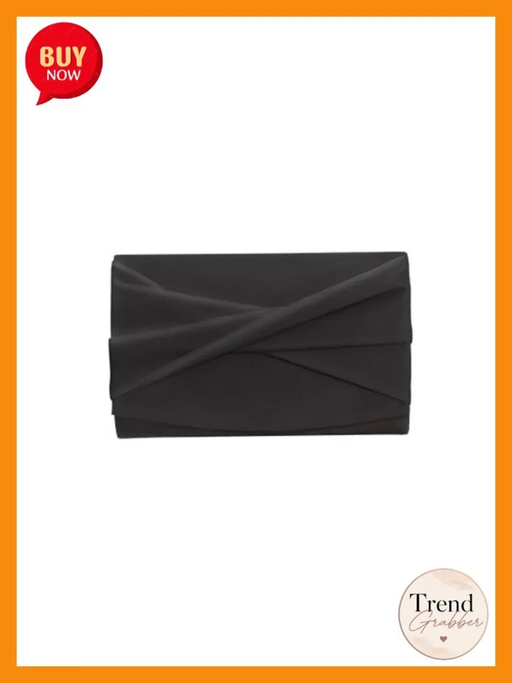 Satin Evening Clutch Purse with Detachable Chain Strap