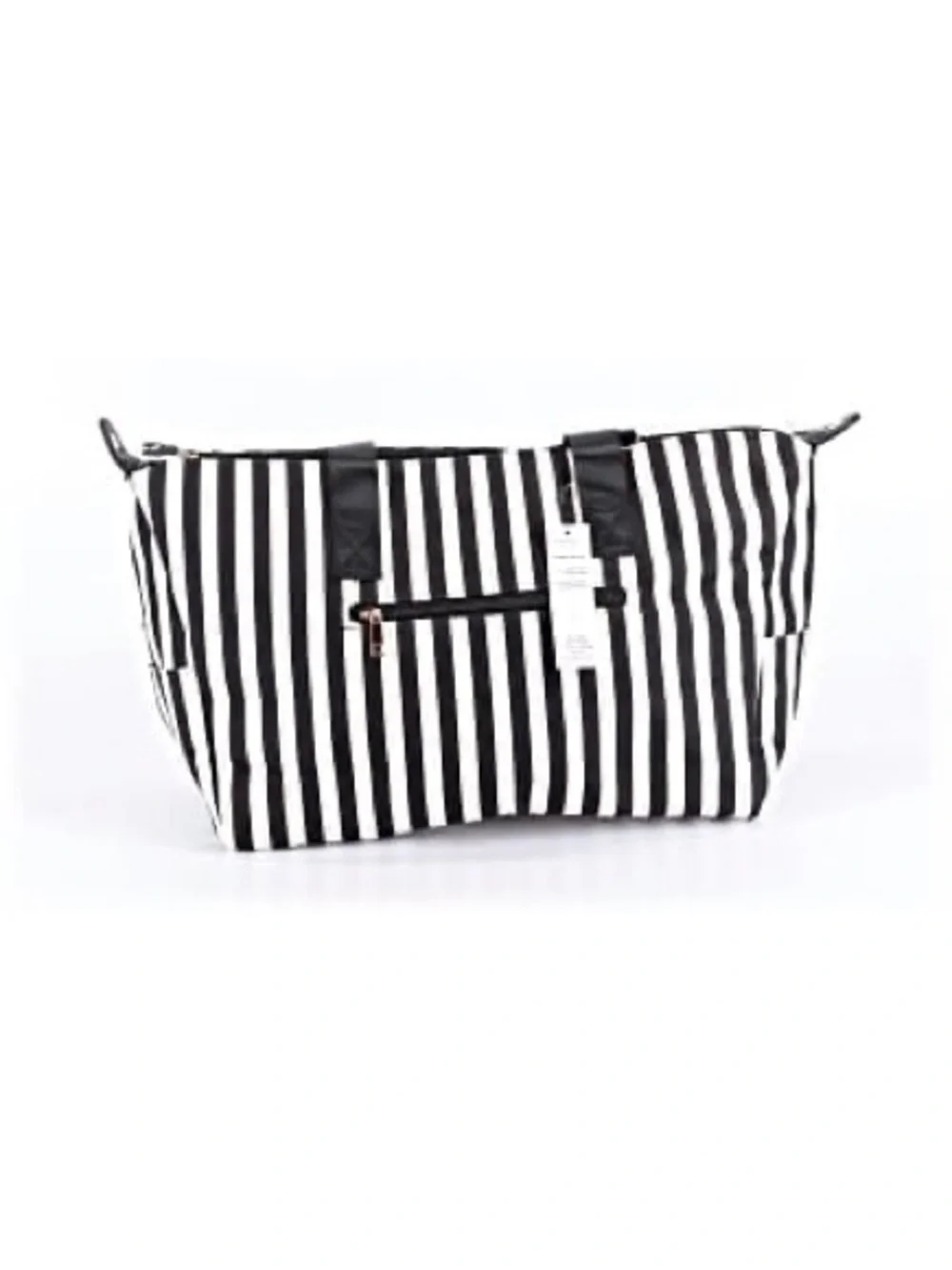 Alice & Olivia Black & White Striped Tote Bag - Stylish Women’s Shoulder Bag