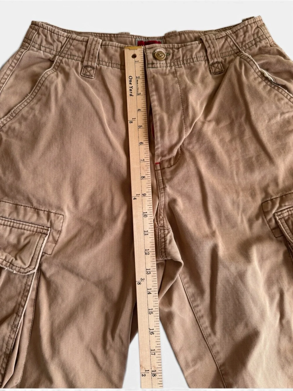 TOMMY HILFIGER Tan Cotton Cargo Shorts Size 29 Classic Utility
