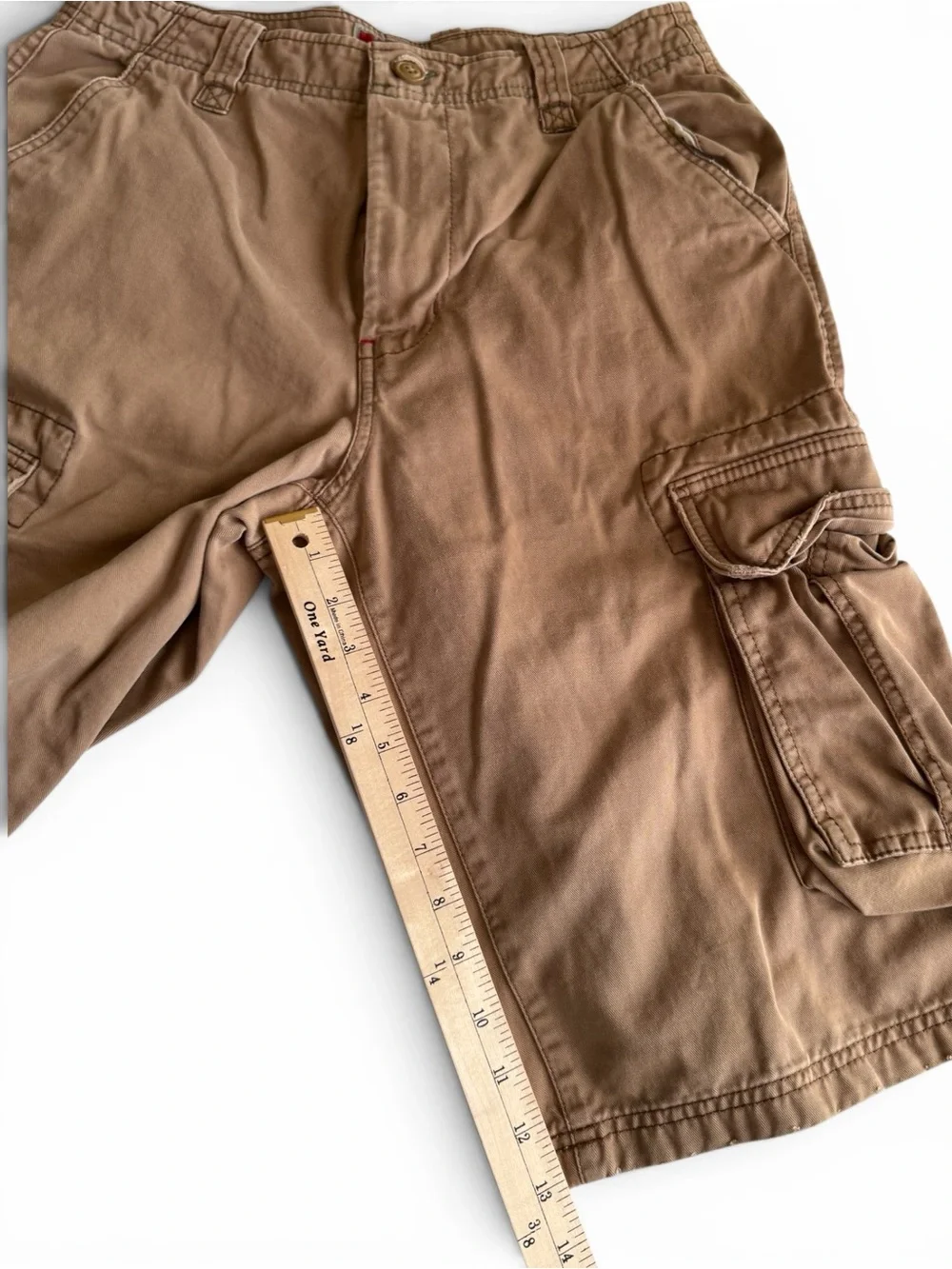 TOMMY HILFIGER Tan Cotton Cargo Shorts Size 29 Classic Utility