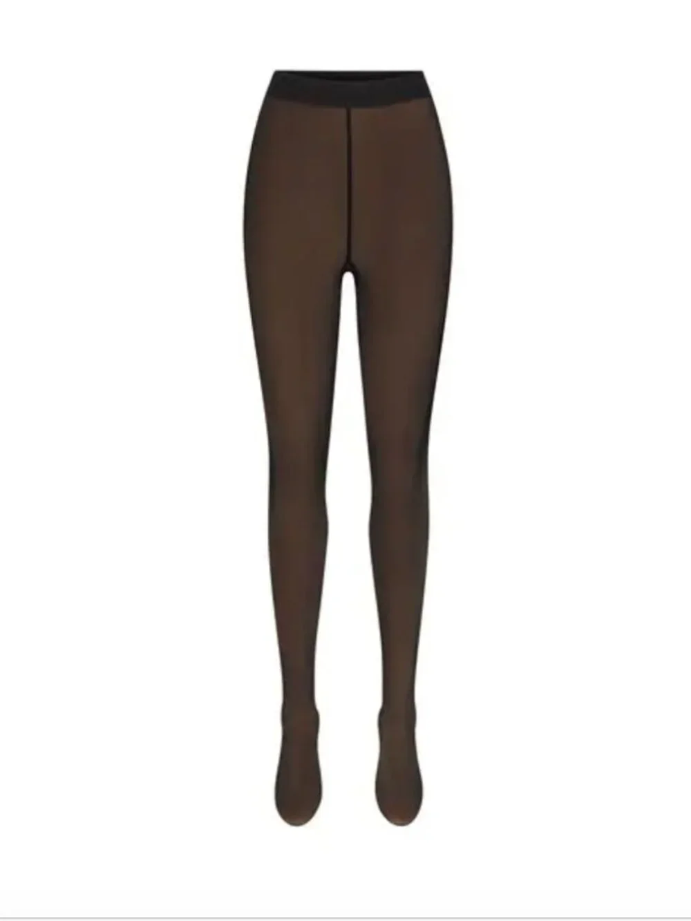 NEW SKIMS Fleece Lined Tights Medium Onyx Black Opaque Shaping NIP