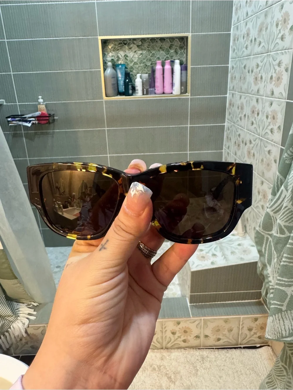 Bottega Veneta Tortoiseshell Sunglasses with Brown Lenses