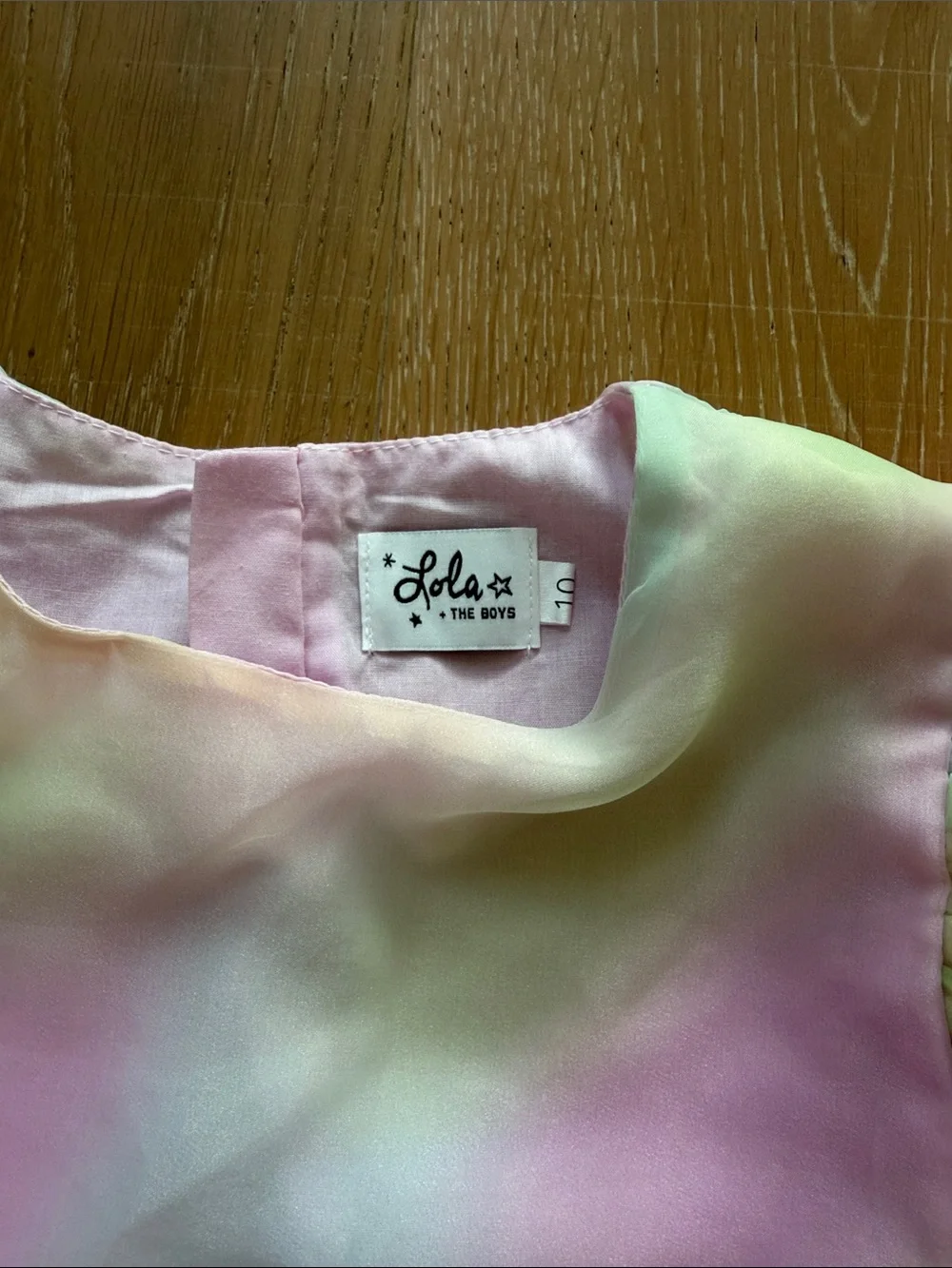 Lola + The Boys Pastel Rainbow Tulle Puff Sleeve Dress