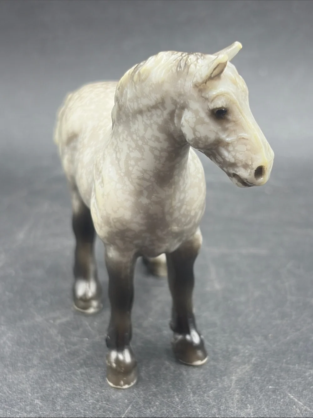 Breyer Stablemate Dapple Gray Draft Horse Stallion Equestrian Figure Western Toy