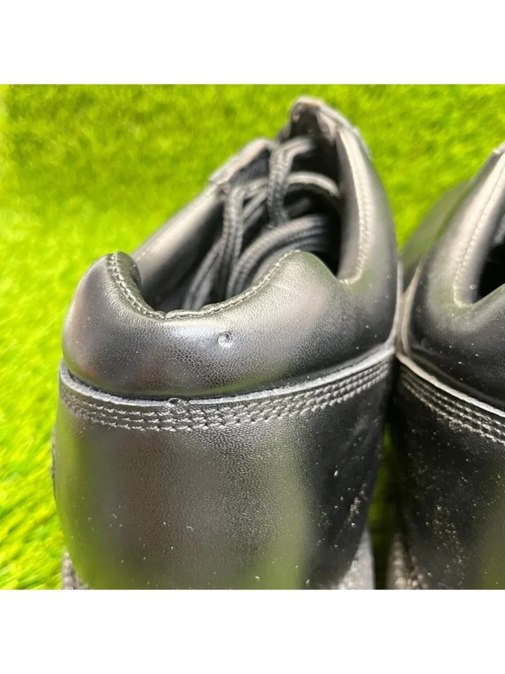 SlipGrips Mens Size 12E Black Leather Dress Slip Resistant Work Oxford Shoes