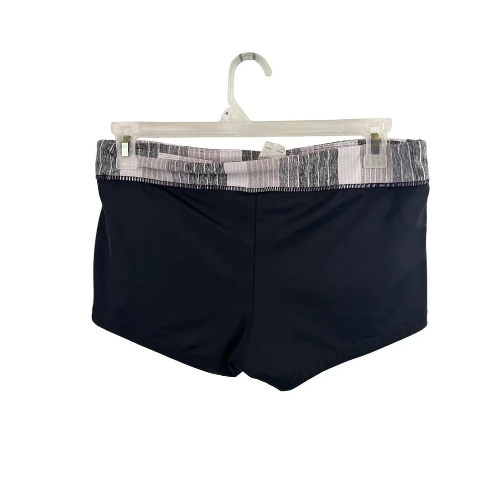 Nike Swim Shorts XL Black Striped Waistband Board Shorts Womens