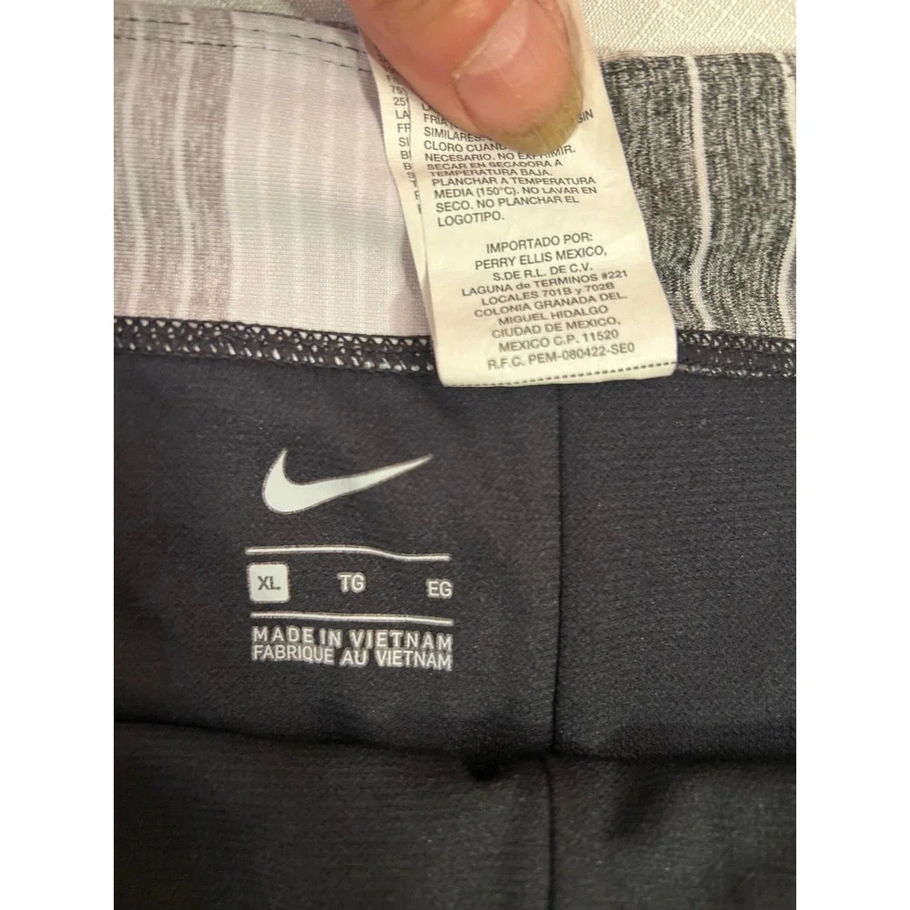 Nike Swim Shorts XL Black Striped Waistband Board Shorts Womens