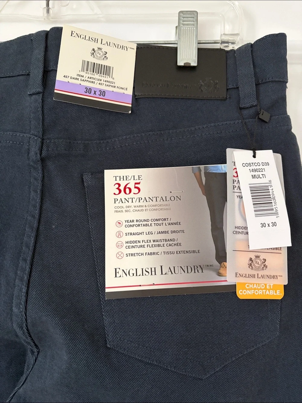 English Laundry Men's Navy Straight Jeans