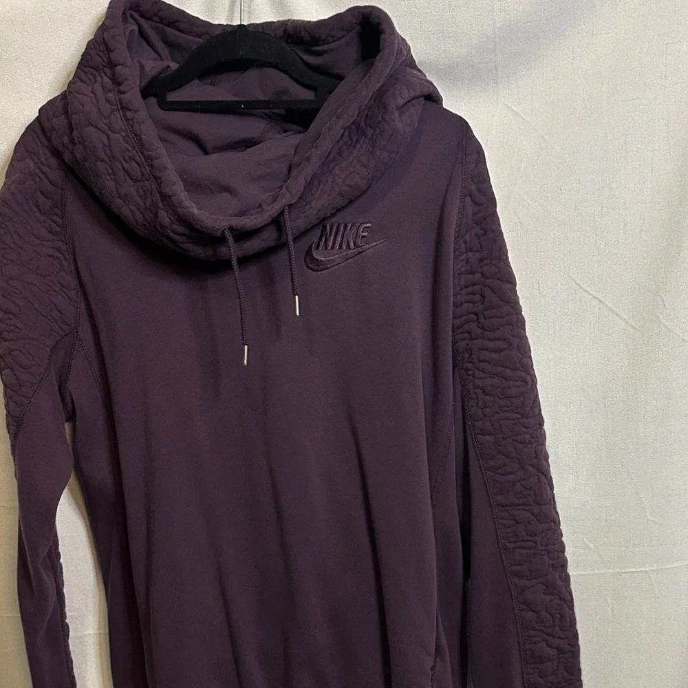 Nike Men's Dark Purple Quilted Sweater