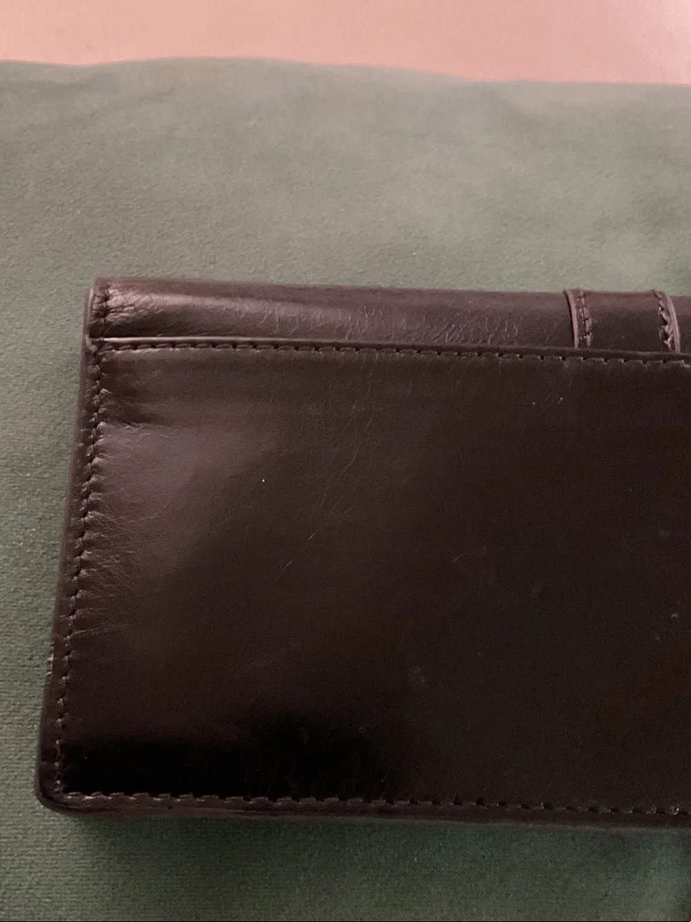 HOBO Black Leather Snap-Closure Wallet