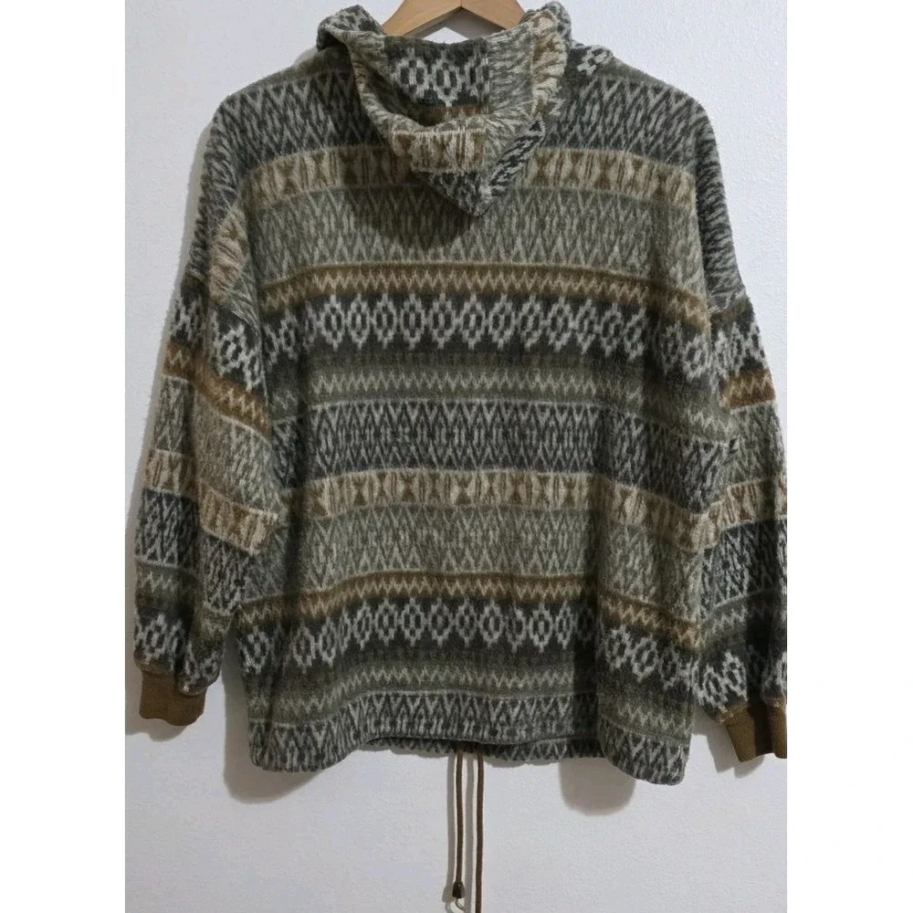 Vintage‎ FRENCH COUNTRY EXPRESS Sweater Fair Isle Pullover Mens S Aztec Western