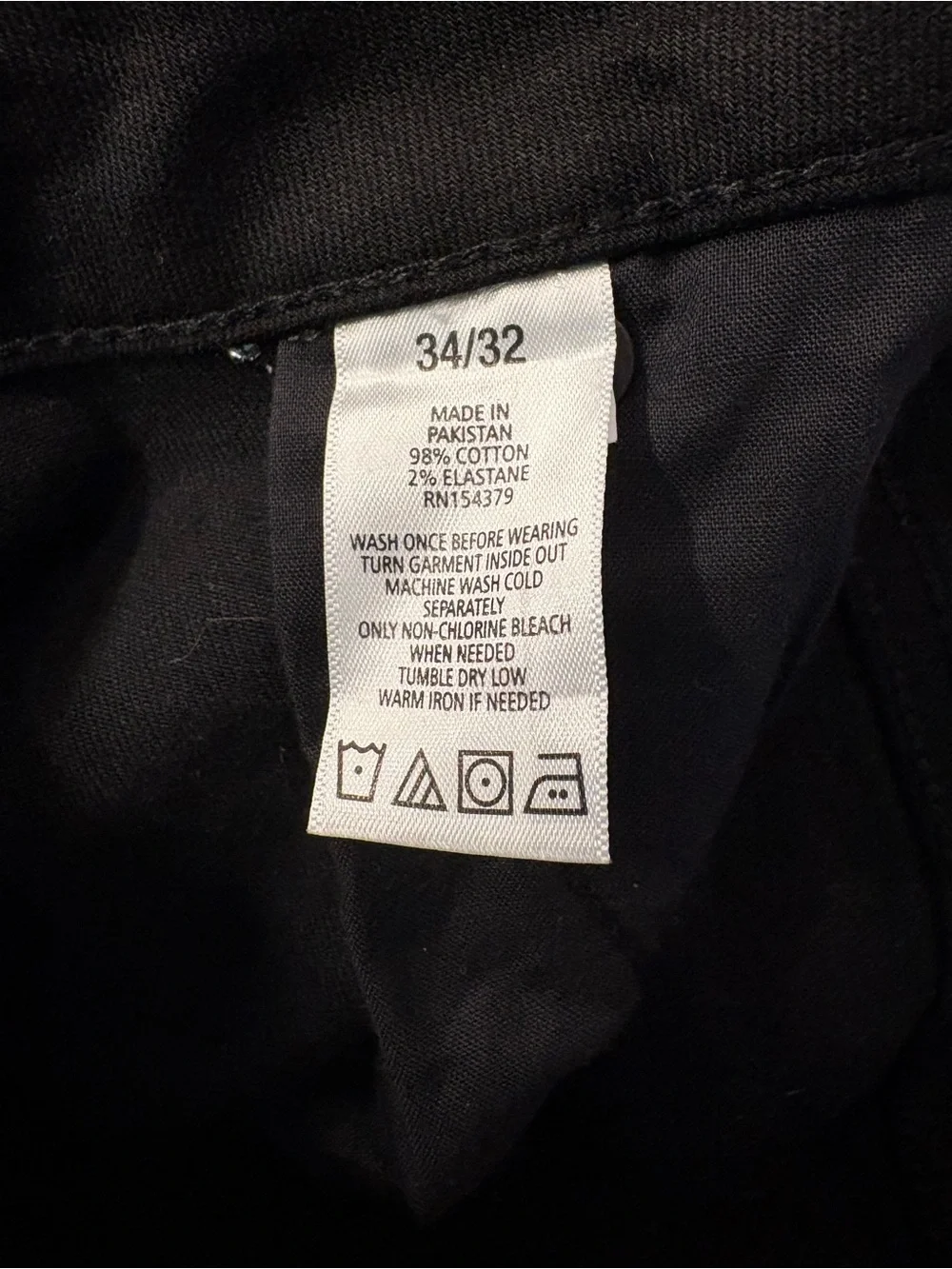 Classic 34 x 32 Black Super Skinny Jeans