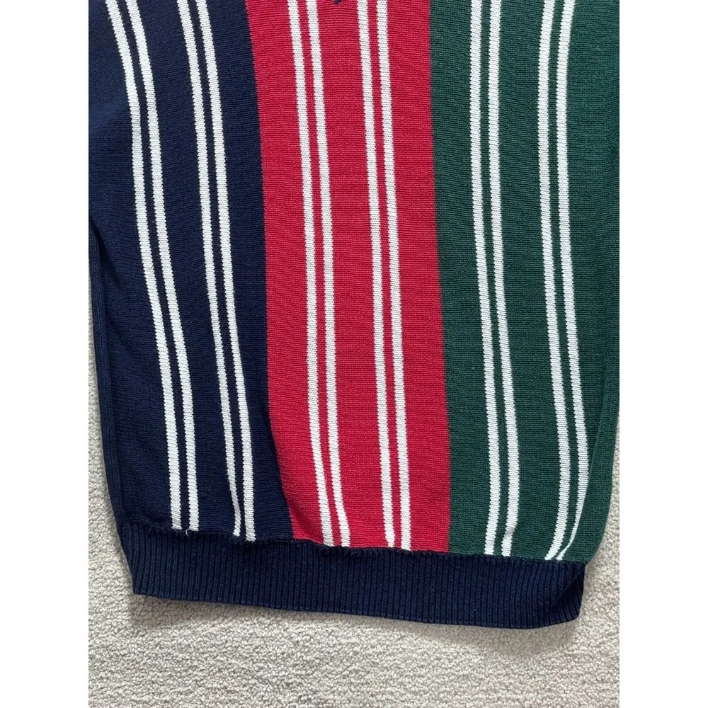 Vintage American Eagle Sweater‎ Mens Large Multi Color Block Dad Striped Crew