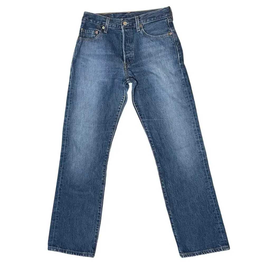 VTG 2003 Levi's 501 Original Fit Straight Leg Denim Button Fly Jeans Y2K