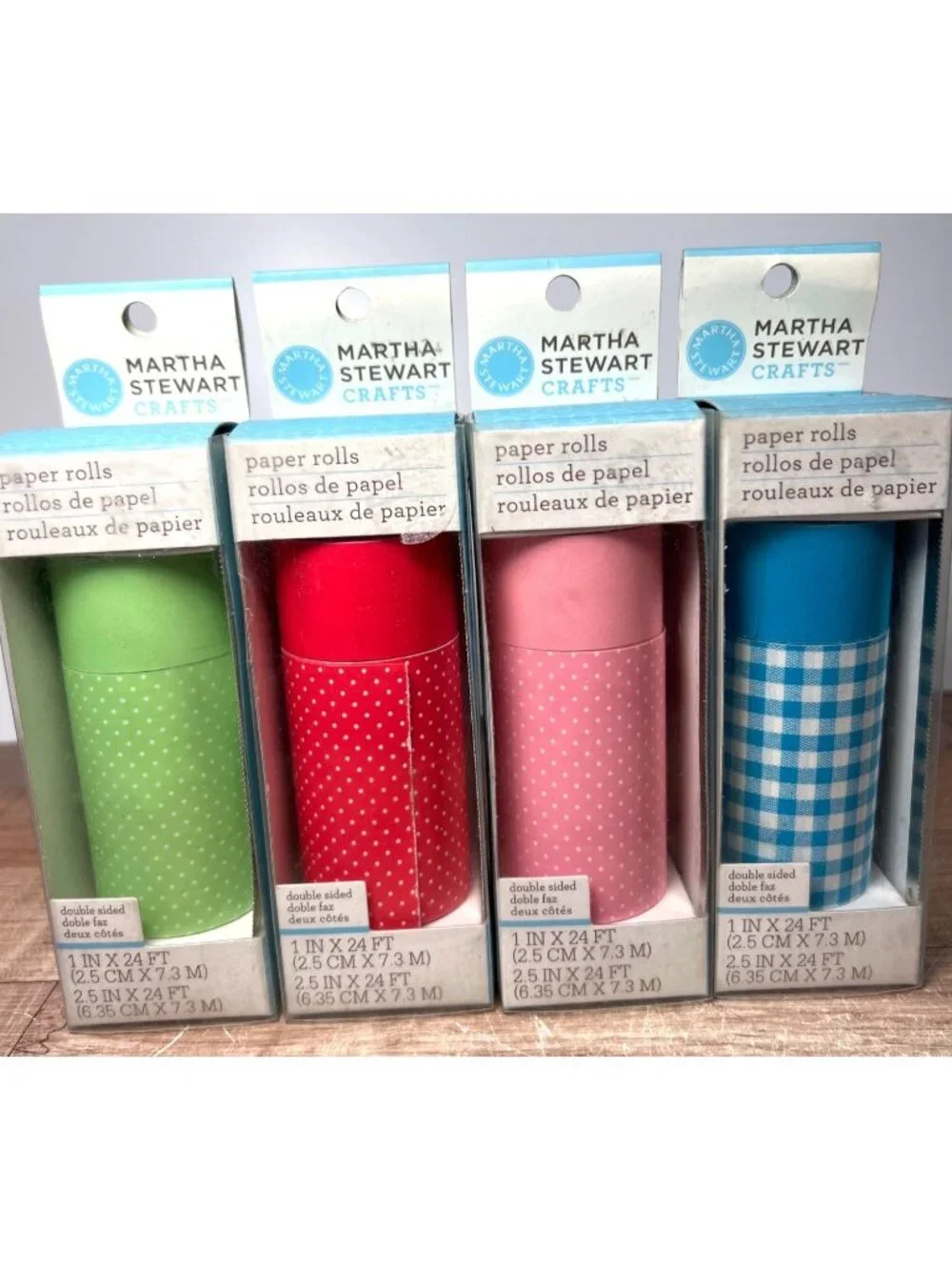 4 Pkg Martha Stewart Crafts Double-Sided Paper Rolls 1