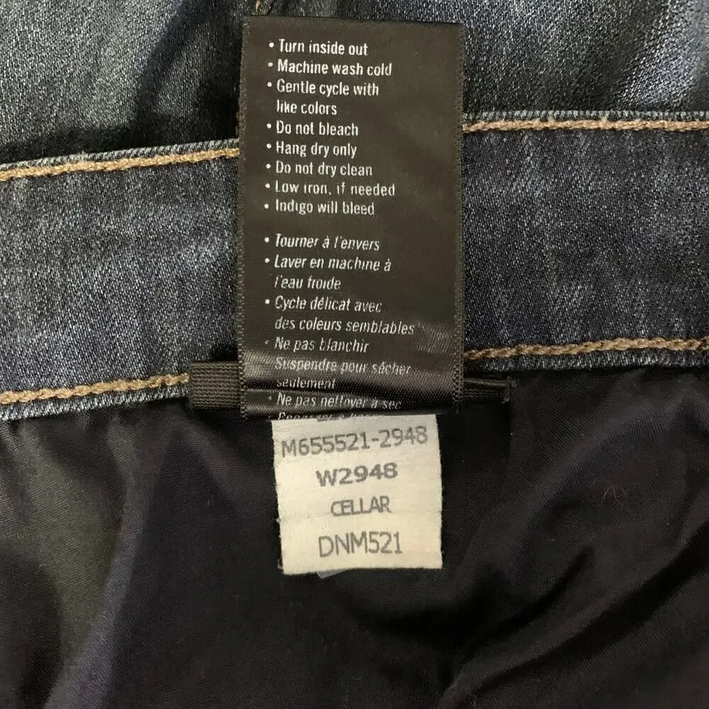PAIGE Size 32 Blue Indigo Contrast Stitch Denim Low Rise Jeans