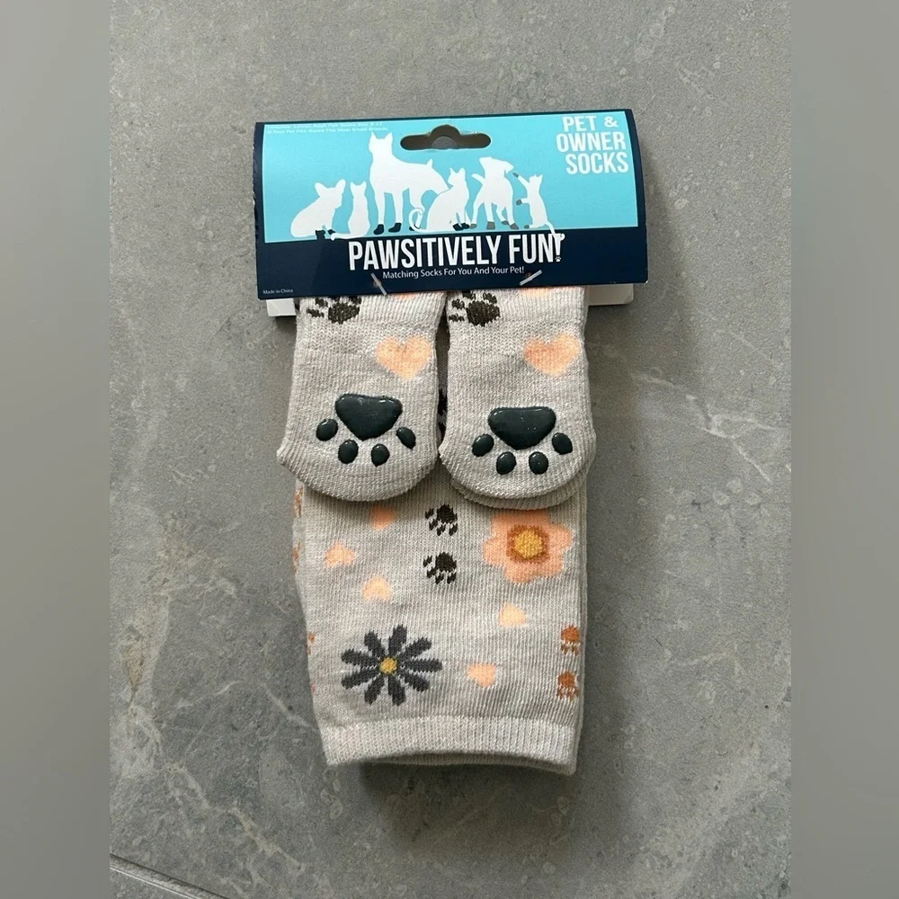 NWT Pawsitively Fun Pet & Owner Matching Socks Set