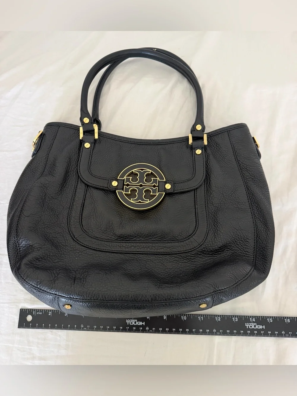 Tory Burch black pebbled