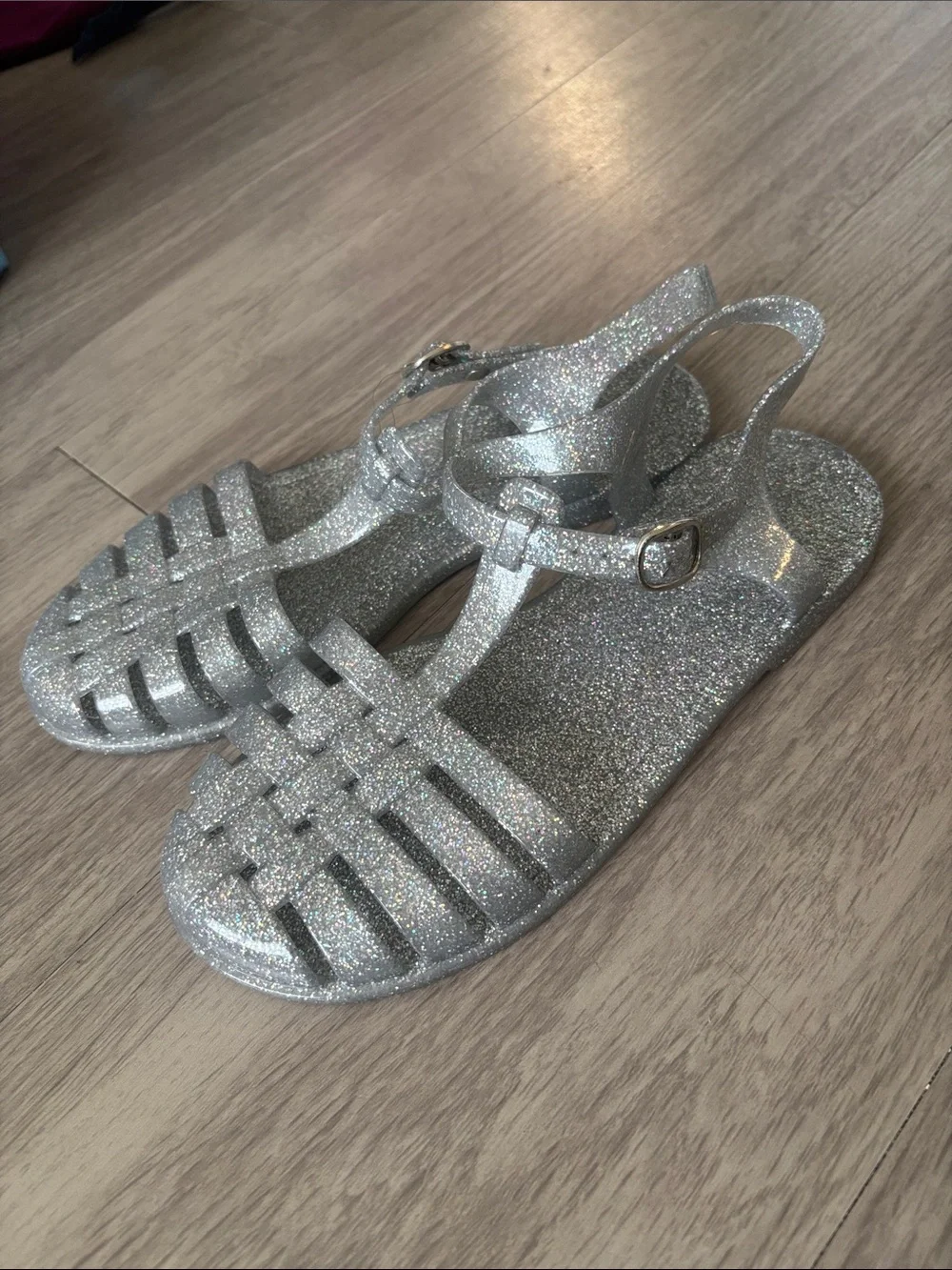Old Navy shiny silver