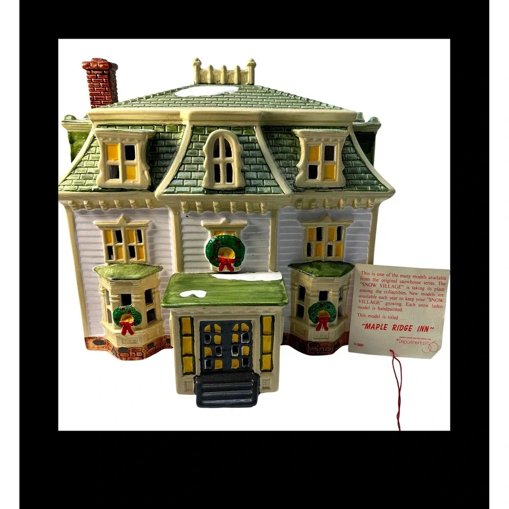 Department 56 Snow Village Maple Ridge Inn 1988 Christmas Building 5064-4
