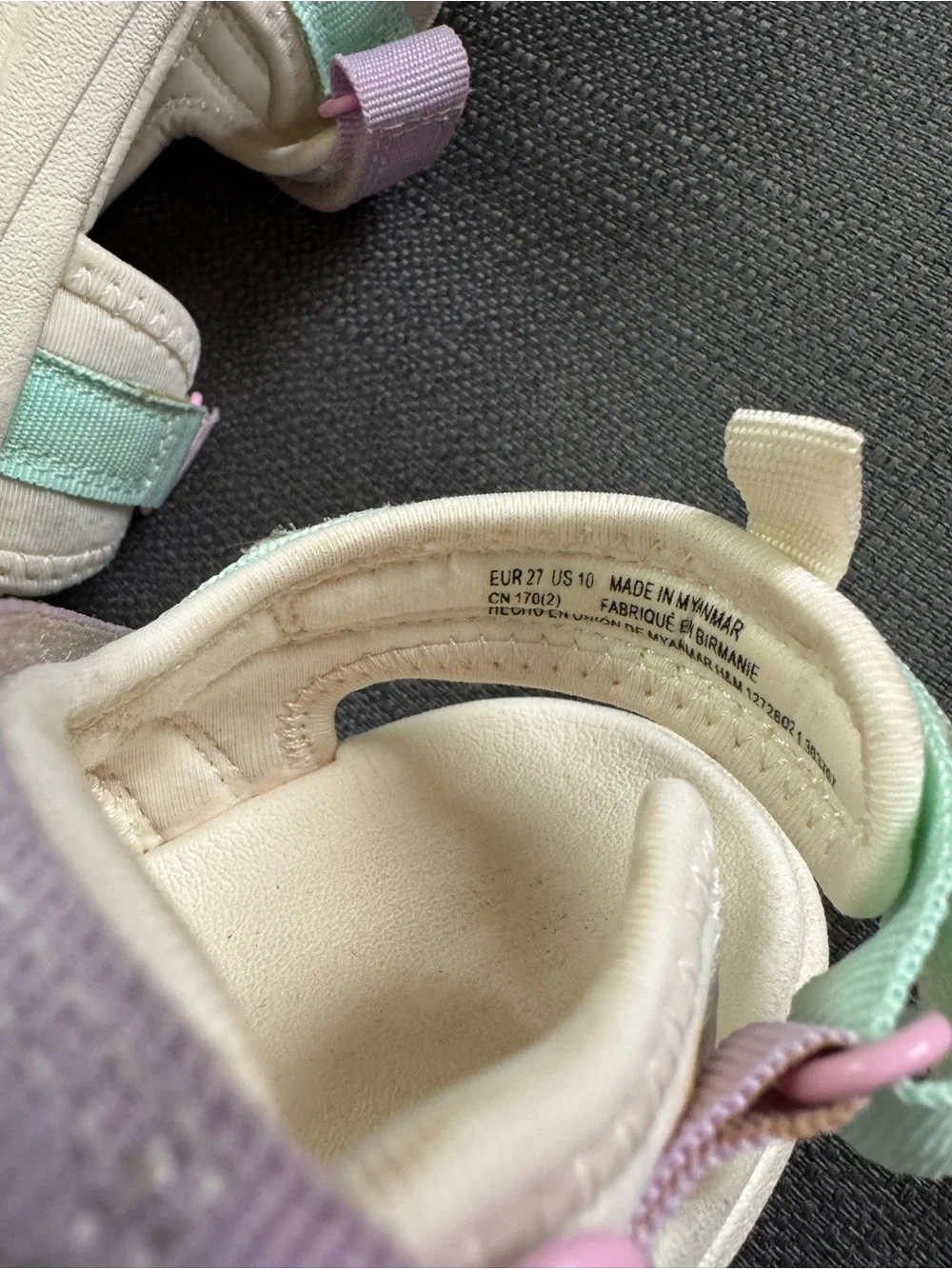 H&M Pastel Multi-Color Adjustable Strap Sandals