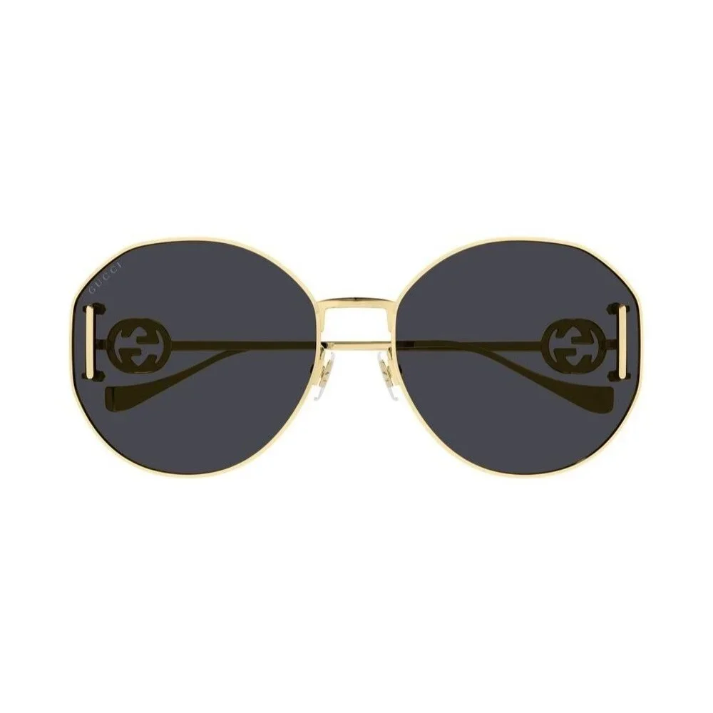 NEW GUCCI SUNGLASSES WOMEN GOLD/GRAY EYEWEAR GUCCI GG1206SA 002