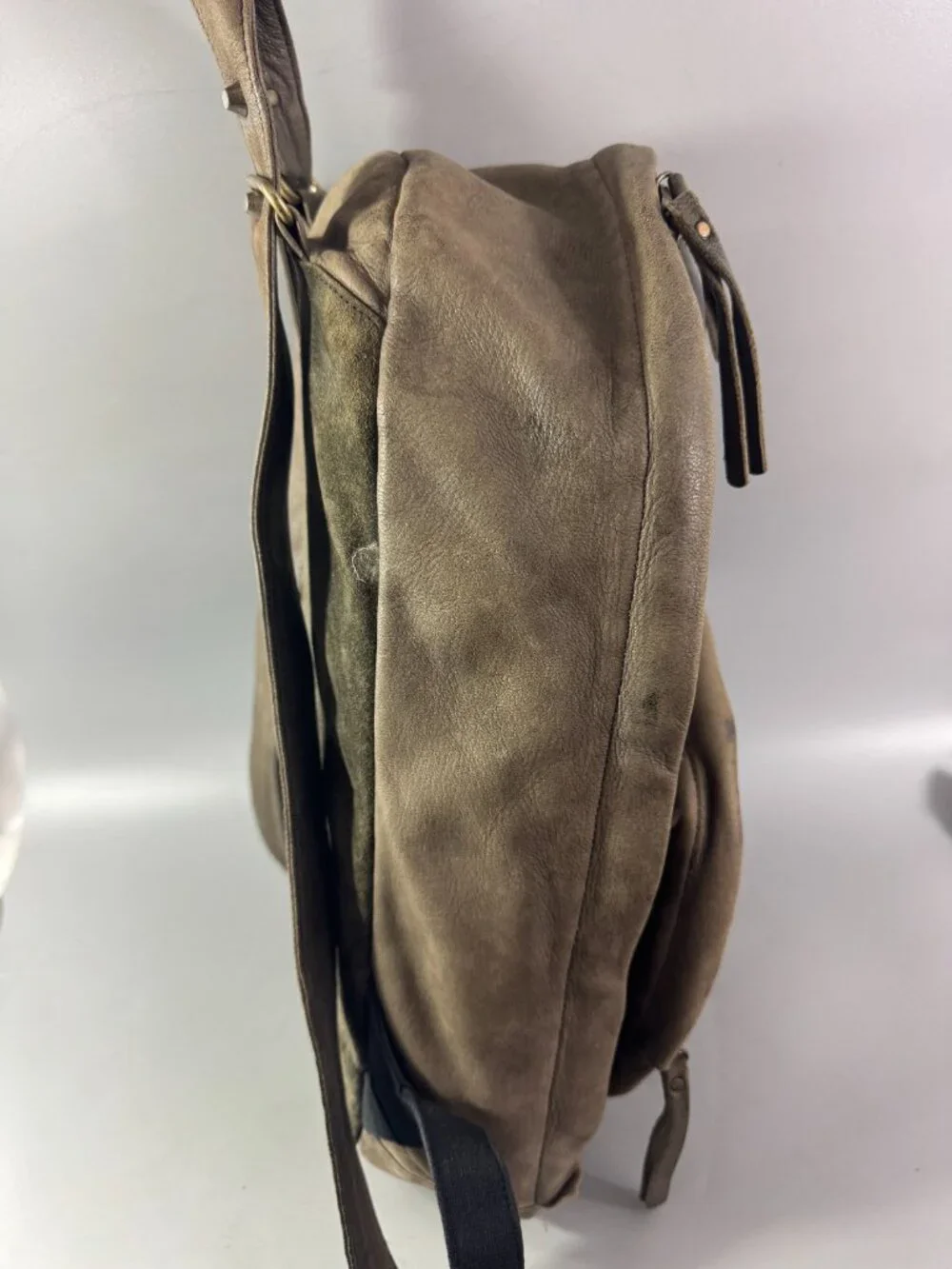 Haerfest Taupe Leather with PVC Backpack