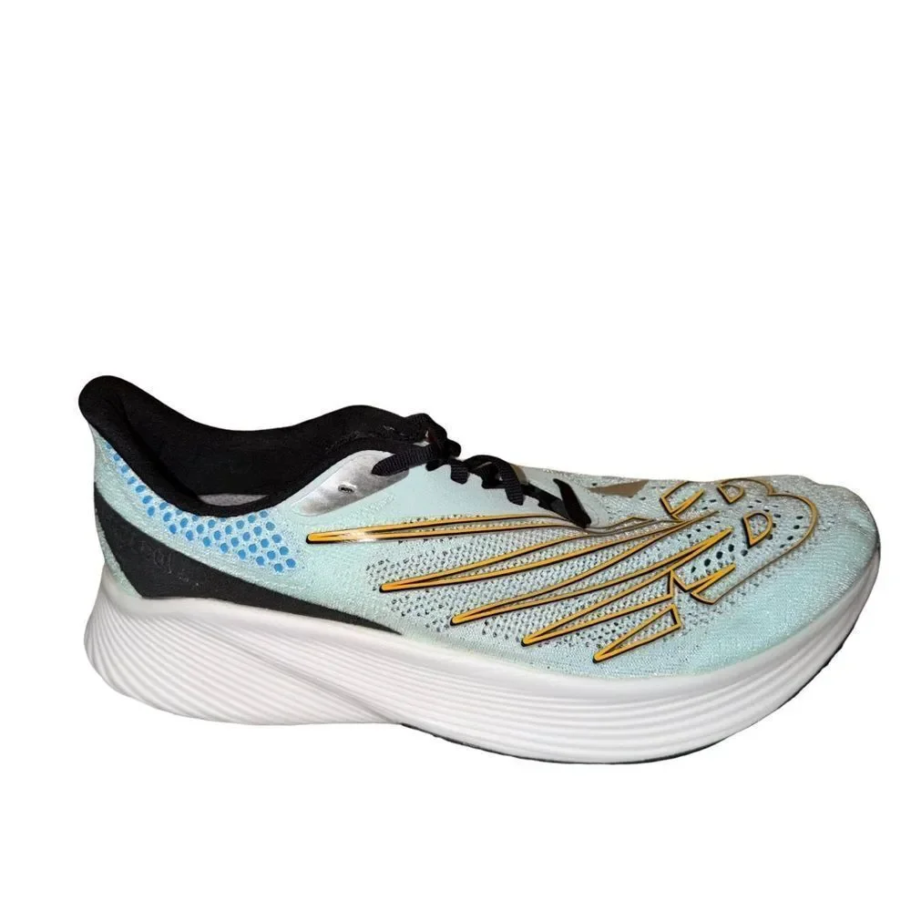 New Balance Men's Athletic Shoes - Black, White, Gold, Blue RC elite size 11D