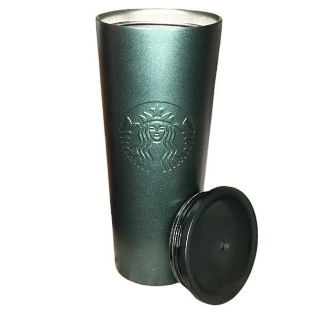 STARBUCKS Emerald Green Stainless Steel Travel Tumbler 24 Oz Matte Siren Logo